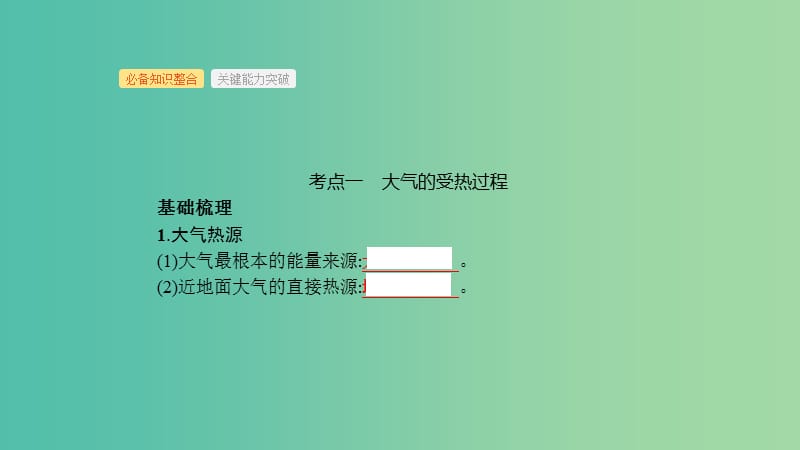 2019年度高考地理一轮复习 第六讲 冷热不均引起大气运动课件.ppt_第3页