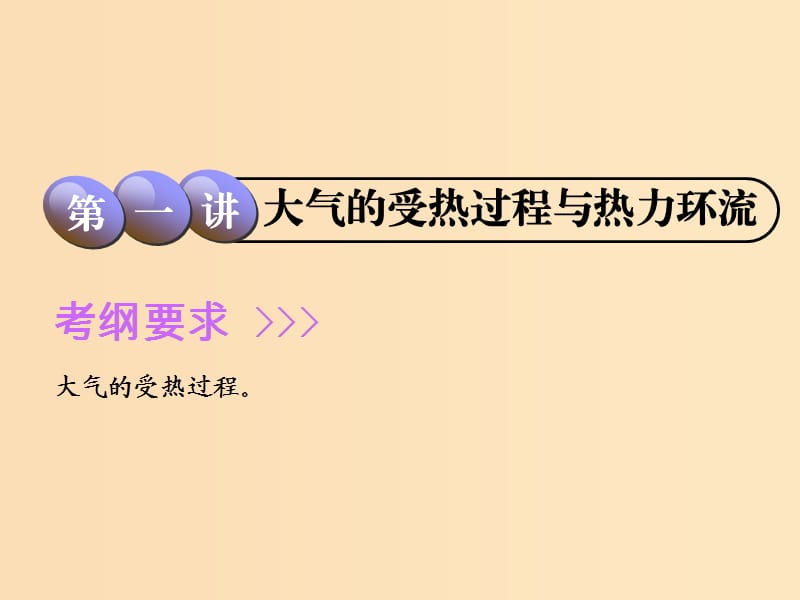 2019版高考地理一轮复习第1部分自然地理第二章自然地理环境中的物质运动和能量交换第一讲大气的受热过程与热力环流课件中图版.ppt_第2页