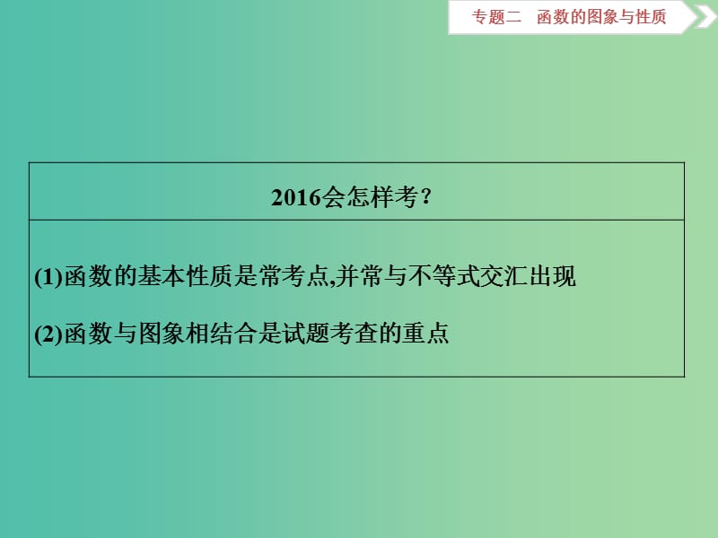 高考数学二轮复习 专题二 函数的图象与性质课件 理.ppt_第3页