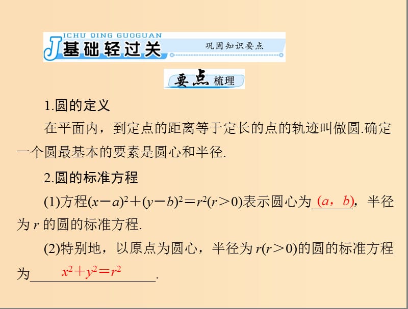 2019版高考数学一轮复习 第七章 解析几何 第3讲 圆的方程配套课件 理.ppt_第3页