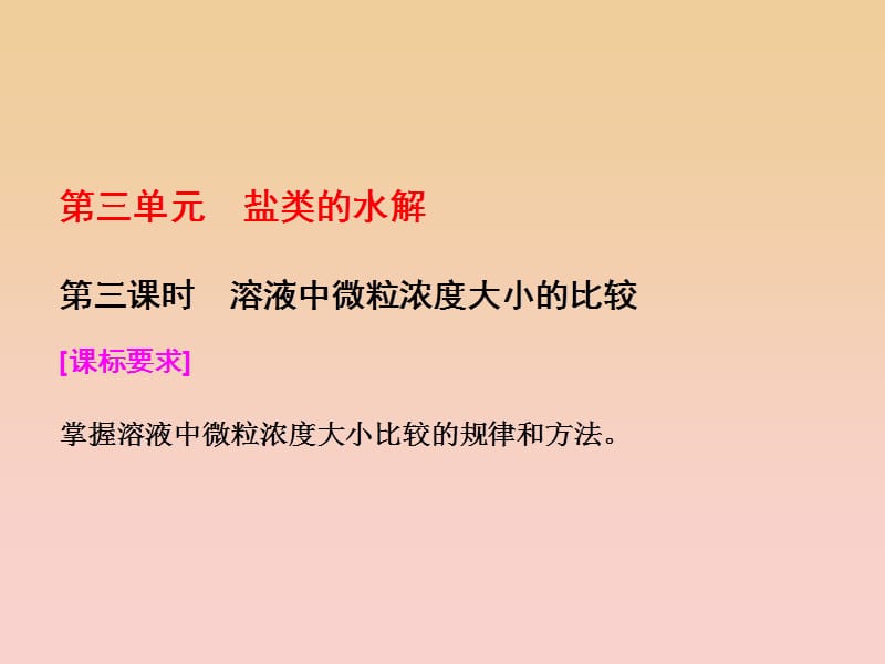 2017-2018学年高中化学专题3溶液中的离子反应第三单元第三课时溶液中微粒浓度大小的比较课件苏教版选修.ppt_第1页