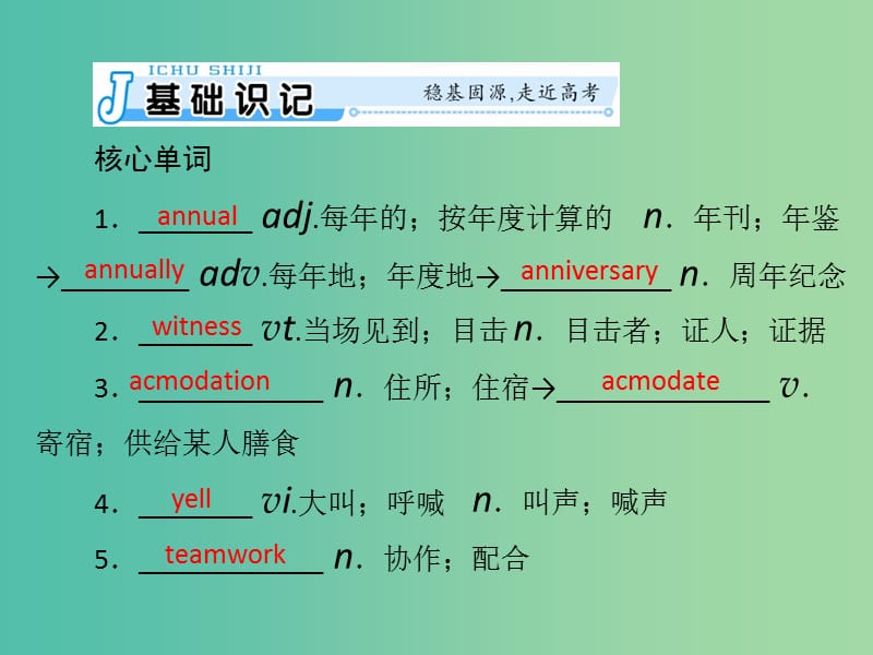 2019年高考英语总复习 第一部分 教材梳理 Unit 3 Under the sea课件 新人教版选修7.ppt_第2页