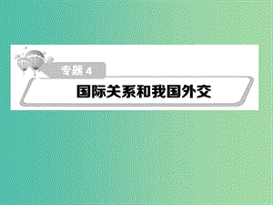 高考政治第二輪復習教師用書 熱點重點難點透析 專題四 國際關系和我國外交課件.ppt