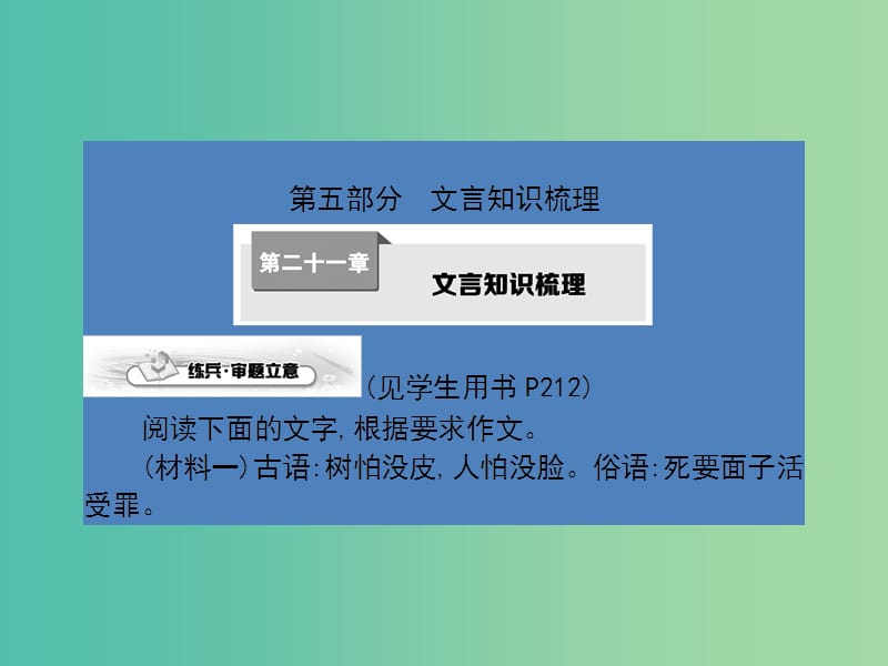 高考语文一轮复习 第二十一章 文言知识梳理课件.ppt_第1页