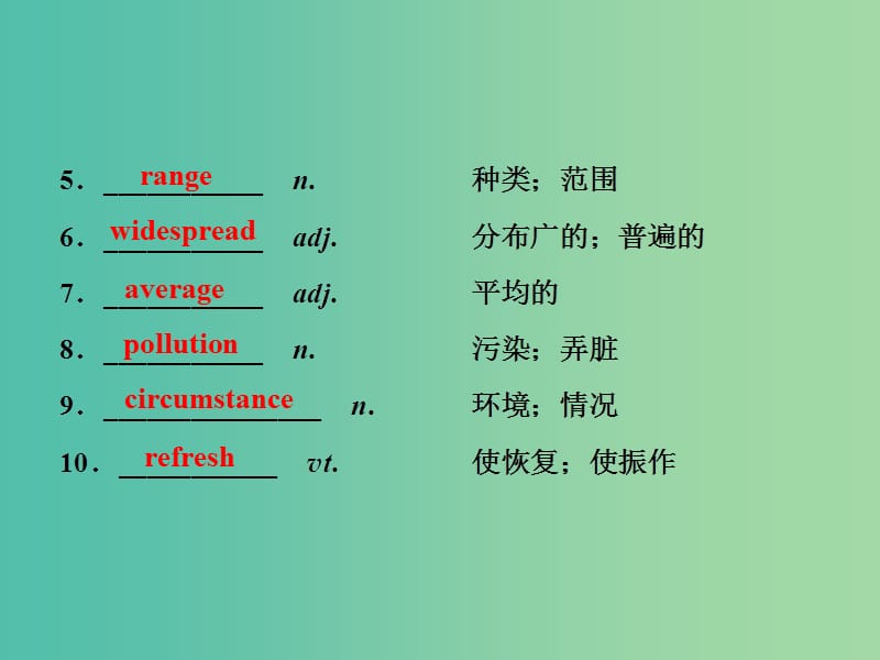 2019年高考英语一轮复习 Unit 4 Global warming课件 新人教版选修6.ppt_第3页