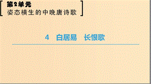 2018-2019學(xué)年高中語文 第二單元 姿態(tài)橫生的中晚唐詩歌 4 白居易 長恨歌課件 魯人版選修唐詩宋詞選讀.ppt