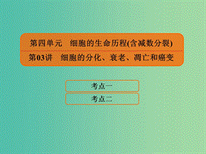 2020高考生物一輪復(fù)習(xí) 4.3 細(xì)胞的分化、衰老、凋亡和癌變課件.ppt