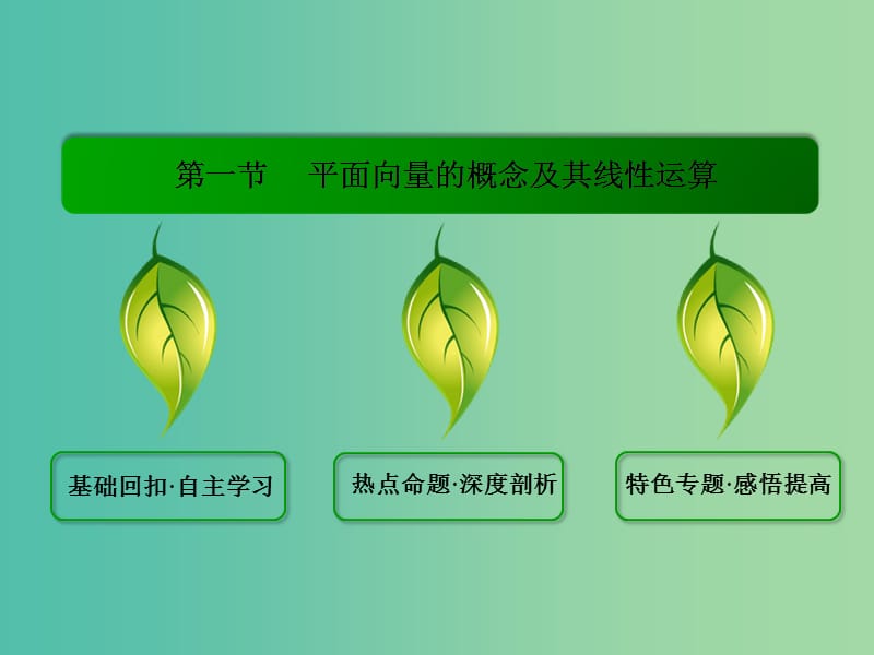 高考数学一轮总复习 4.1平面向量的概念及其线性运算课件.ppt_第2页