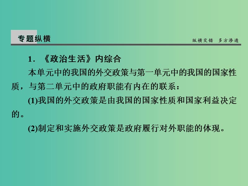 高考政治第一轮复习 第8单元 当代国际社会单元总结课件.ppt_第3页