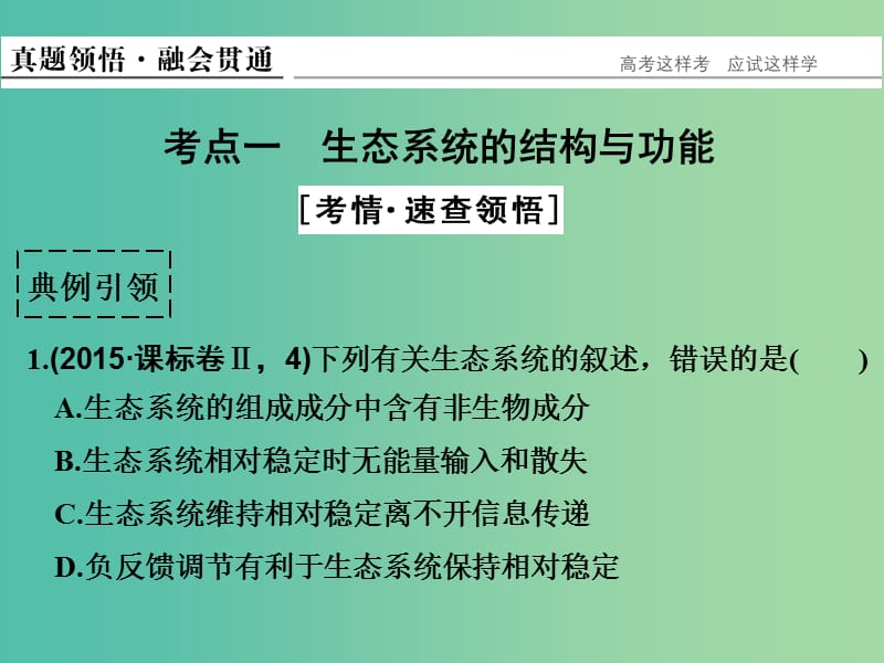 高考生物二轮复习 第五单元 专题二 生态系统及环境保护课件.ppt_第3页