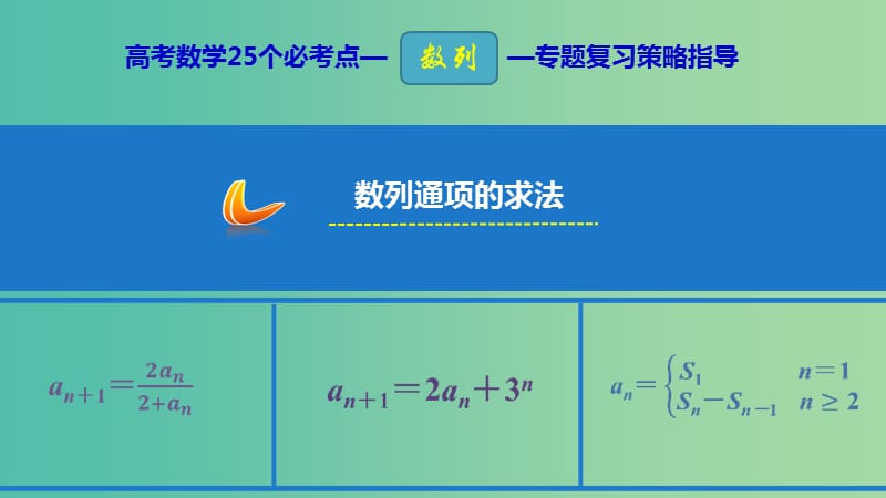 2019年高考数学 25个必考点 专题12 数列的通项课件.ppt_第1页