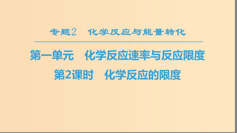 2018-2019學(xué)年高中化學(xué) 專題2 化學(xué)反應(yīng)與能量轉(zhuǎn)化 第1單元 化學(xué)反應(yīng)速率與反應(yīng)限度 第2課時(shí) 化學(xué)反應(yīng)的限度課件 蘇教版必修2.ppt_第1頁