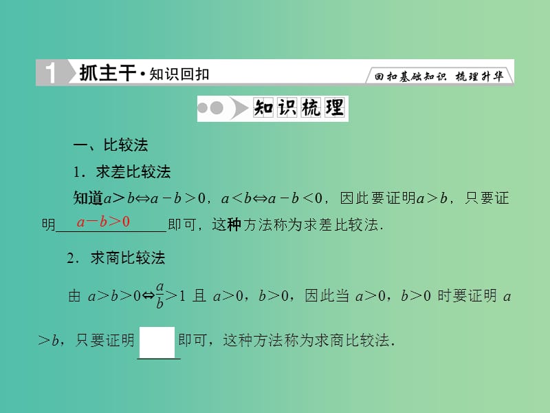 高考数学一轮复习 不等式的证明与常见不等式课件 文.ppt_第2页