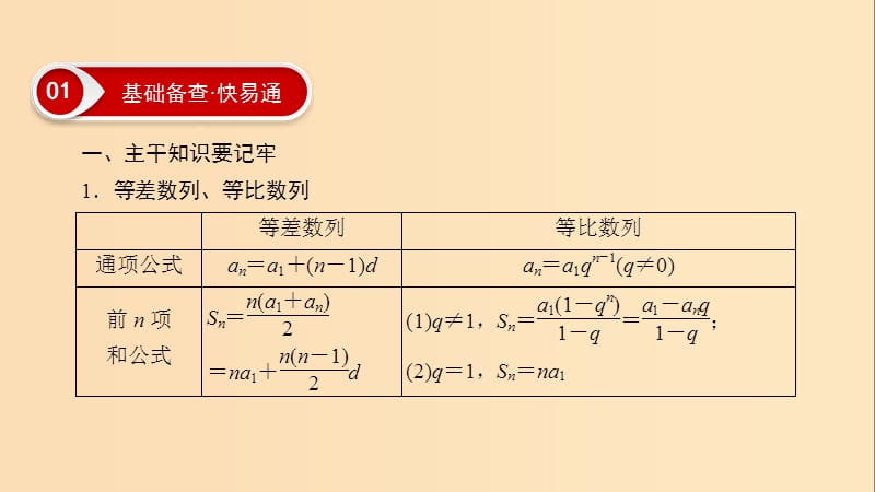 2019版高考数学二轮复习 第1篇 专题3 数列 第1讲 小题考法——等差数列与等比数列课件.ppt_第3页