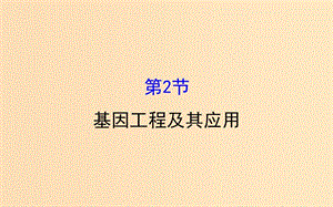 2018-2019學年高中生物 6.2 基因工程及其應用課件2 新人教版必修2.ppt