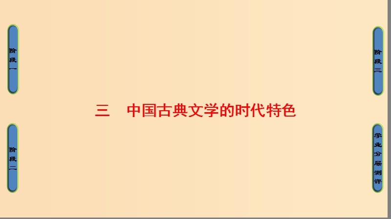 2018年高考歷史一輪復習 專題2 3 中國古典文學的時代特色課件 新人教版必修3.ppt_第1頁