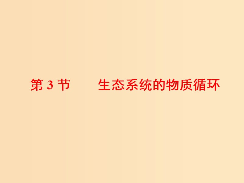 2018-2019学年高中生物 第5章 生态系统及其稳定性 第3节 生态系统的物质循环课件 新人教版必修3-.ppt_第1页