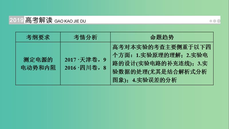 高考物理一轮复习实验增分专题10测定电源的电动势和内阻课件.ppt_第2页