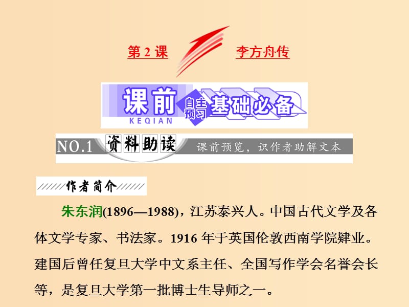 2018-2019学年高中语文 第一专题 第2课 李方舟传课件 苏教版选修《传记选读》.ppt_第2页