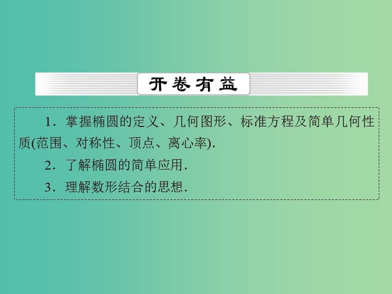 高考数学一轮总复习 第八章 第3节 椭圆课件.ppt_第2页