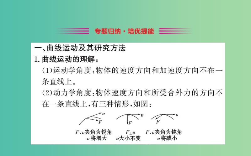 2019年高中物理 第五章 第五章 曲线运动 单元归纳提升课课件 新人教版必修2.ppt_第3页