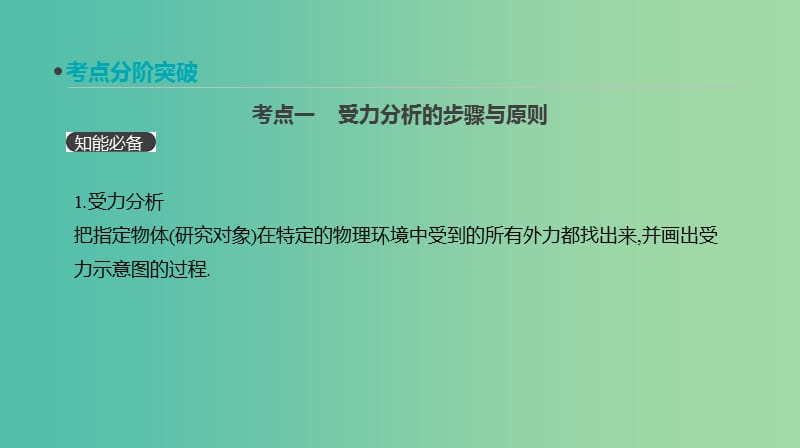 2019年高考物理一轮复习 第7讲 受力分析 共点力的平衡课件 新人教版.ppt_第3页