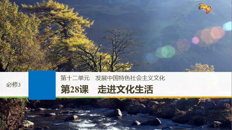 高考政治一轮复习第十二单元发展中国特色社会主义文化第28课走进文化生活课件新人教版.ppt_第1页