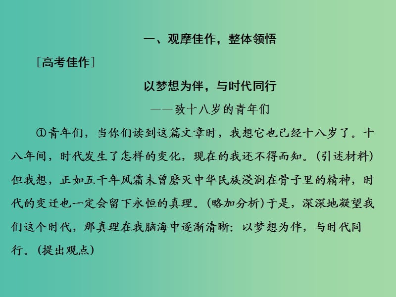 2019年高考语文大二轮复习 第八章 考场作文的提分技巧 提分点二 经典议论完全段的拟写课件.ppt_第2页