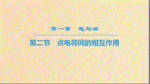 2018-2019高中物理 第1章 电与磁 第2节 点电荷间的相互作用课件 粤教版选修1 -1.ppt