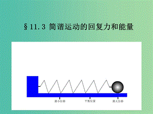 寧夏銀川市高中物理 第十一章 機械振動 第3節(jié) 簡諧運動的回復(fù)力和能量課件 新人教版選修3-4.ppt