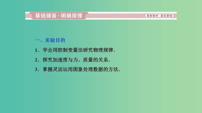 2019高考物理一轮复习 第三章 牛顿运动定律 第3讲 验证牛顿运动定律课件.ppt_第2页