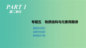 2019年高考化學二輪專題復習 專題五 物質(zhì)結(jié)構(gòu)與元素周期律課件.ppt