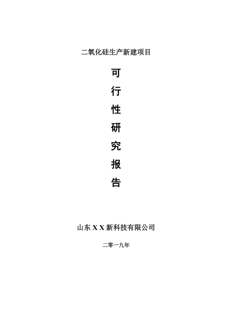 二氧化硅生产新建项目可行性研究报告-可修改备案申请_第1页