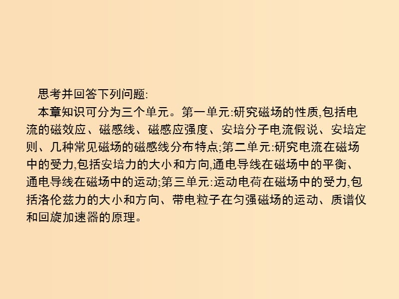 2019-2020学年高中物理第三章磁场本章整合课件新人教版选修3 .ppt_第2页