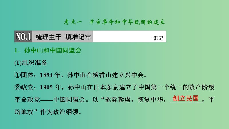 2019届高考历史一轮复习 第2单元 近代中国反侵略、反封建、求民主的斗争 第4讲 辛亥革命和新民主主义革命的兴起课件 北师大版必修1.ppt_第3页