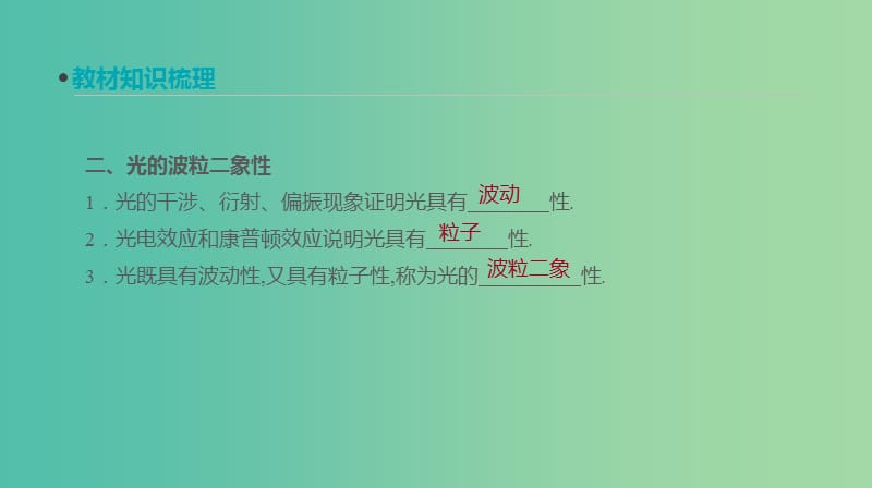 高考物理大一轮复习第12单元原子物理第30讲波粒二象性氢原子能级结构课件.ppt_第3页