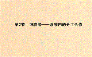 2018版高中生物 第3章 細(xì)胞的基本結(jié)構(gòu) 第2節(jié) 細(xì)胞器—系統(tǒng)內(nèi)的分工合作課件 新人教版必修1.ppt