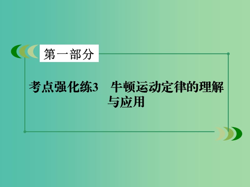 高考物理二轮复习 第一部分 专题3 牛顿运动定律的理解与应用课件.ppt_第3页