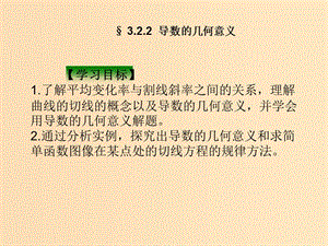 2018年高中數(shù)學(xué) 第二章 變化率與導(dǎo)數(shù) 2.2.2 導(dǎo)數(shù)的幾何意義課件3 北師大版選修2-2.ppt