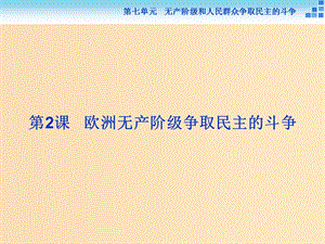 2018年高中歷史 第七單元 無產階級和人民群眾爭取民主的斗爭 第2課 歐洲無產階級爭取民主的斗爭課件 新人教版選修2.ppt