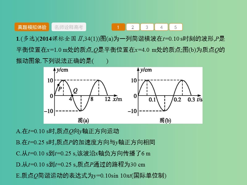 高考物理二轮复习 专题十二 选考3-4 机械波、光学、电磁波 第一讲 振动与波课件.ppt_第3页