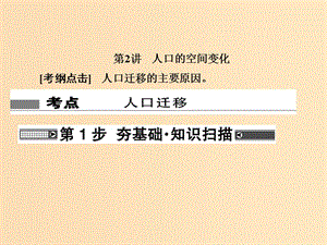 2018屆高考地理總復(fù)習(xí) 第六章 人口的變化 2-6-2 人口的空間變化課件 新人教版.ppt