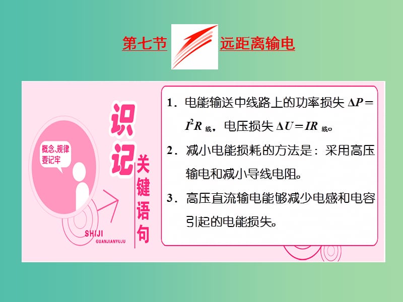 2019年高中物理第二章交变电流第七节远距离输电课件粤教版选修3 .ppt_第1页