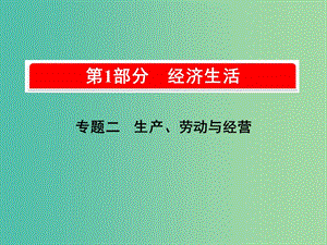 2019版高考政治一輪復習（A版）第1部分 經濟生活 專題二 生產、勞動與經營 考點07 生產與消費課件 新人教版.ppt