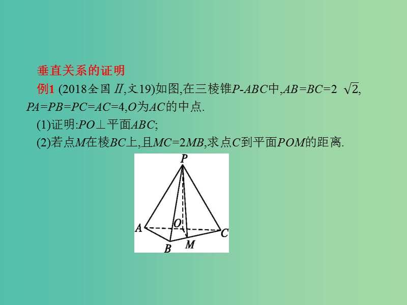 2019年高考数学二轮复习 专题五 立体几何 5.3.2 空间中的垂直、夹角及几何体的体积课件 文.ppt_第2页