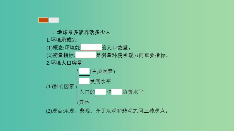 2019高中地理 第一章 人口的变化 1.3 人口的合理容量课件 新人教版必修2.ppt_第3页