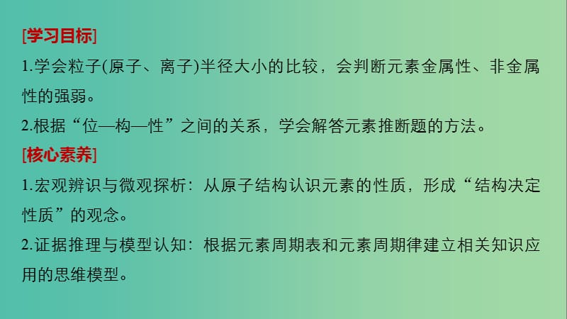 通用版2018-2019版高中化学第一章物质结构元素周期律微型专题重点突破一课件新人教版必修2 .ppt_第2页