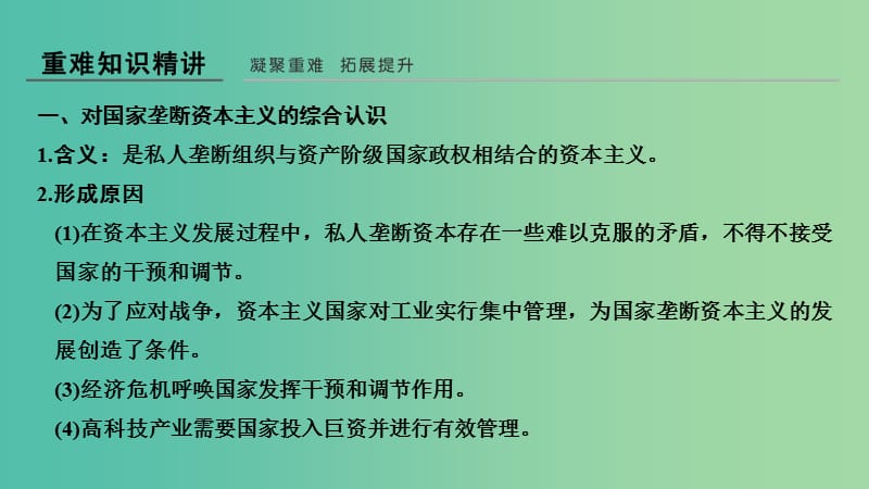 浙江专用2018-2019学年高中历史专题六罗斯福新政与当代资本主义专题提升课件人民版必修2 .ppt_第3页