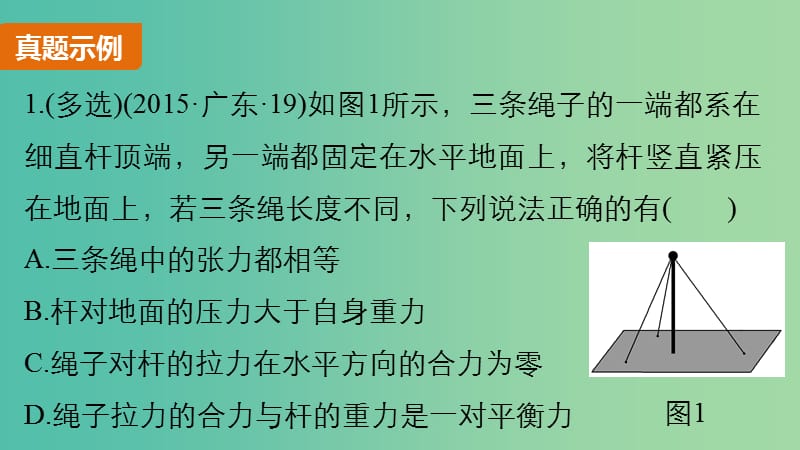 高考物理 考前三个月 第1部分 专题1 力与物体的平衡课件.ppt_第2页