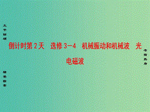 高考物理二輪復(fù)習(xí) 第2部分 考前回扣篇 倒計(jì)時(shí)第2天 機(jī)械振動(dòng)和機(jī)械波 光 電磁波課件（選修3-4）.ppt